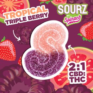 Tropical Triple Berry THC Gummies Sourz Gummies