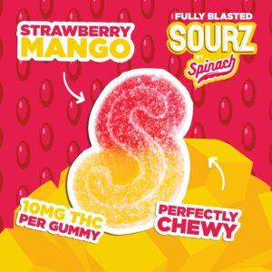 Strawberry Mango Sourz Gummies | Strawberry Mango Edibles